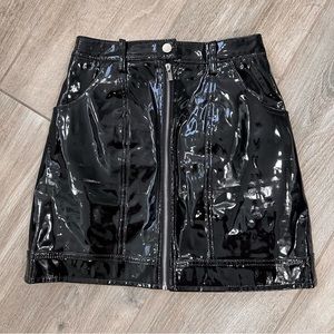 Mistress Rocks Black Vynl Skirt